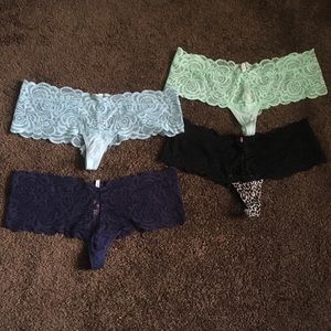 Set of 4 PINK thongs